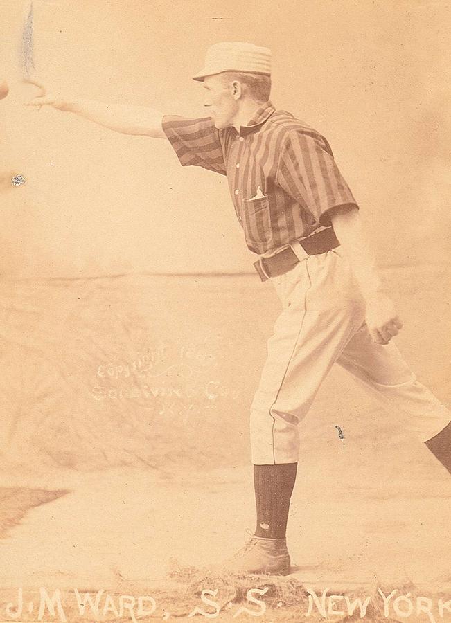 1888 Old Judge Tobacco Cigarette Baseball Player Card Watching the