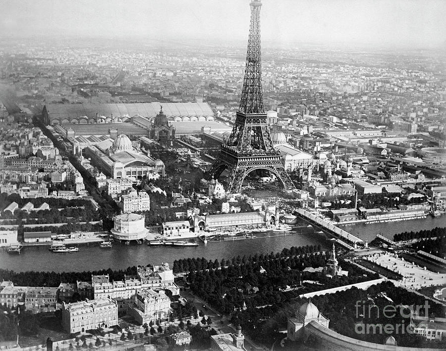 1889 Aerial Of Paris, Paris, France, 1889 Photograph by 