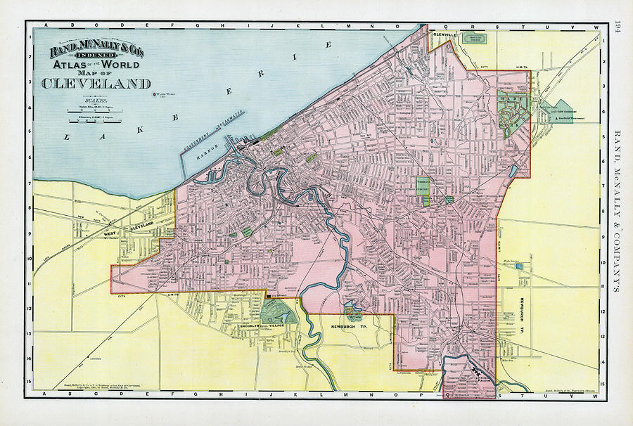 1893, Cleveland, Ohio, World Atlas by Historic Map Works Llc