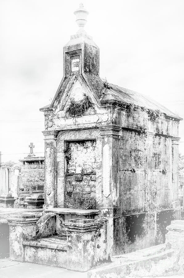 1893 Tomb Black And White New Orleans Photograph