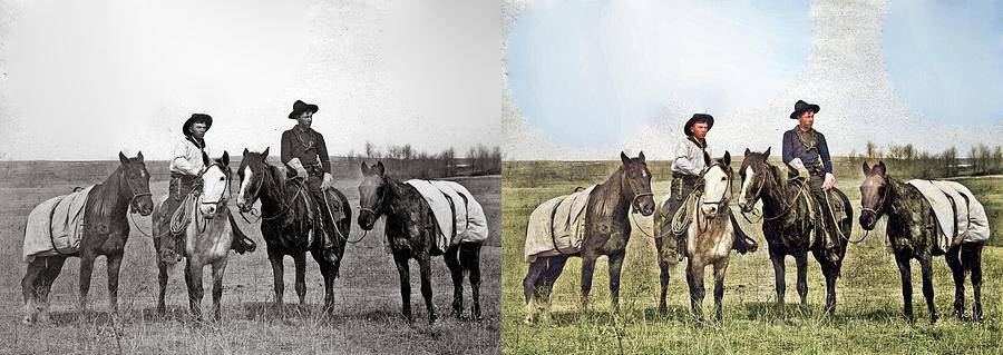 1898 PHOTO The Original Texas Rangers colorized by Ahmet Asar Painting by  Celestial Images - Fine Art America