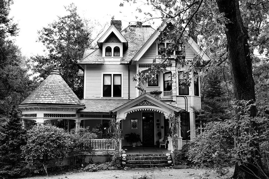 Queen Anne Architecture Photograph - 1899 Wright Inn and Carriage House by Chrystyne Novack