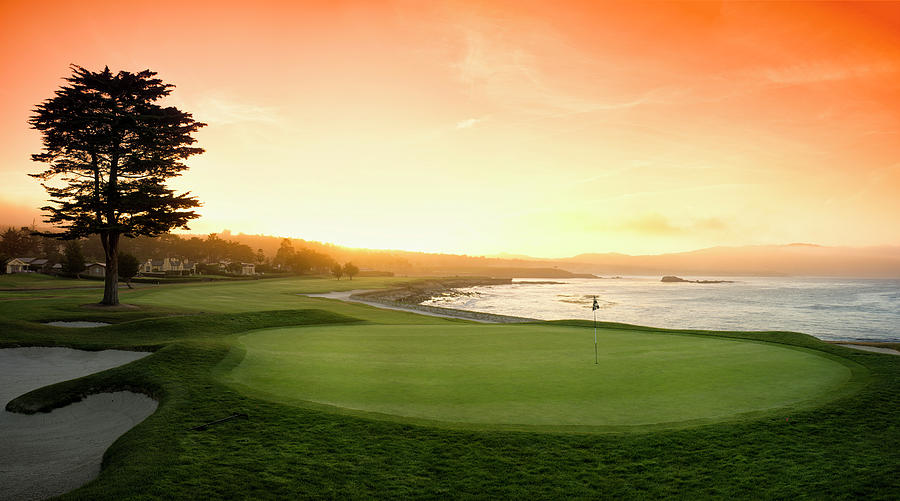18th Hole With Iconic Cypress Tree Photograph by Panoramic Images