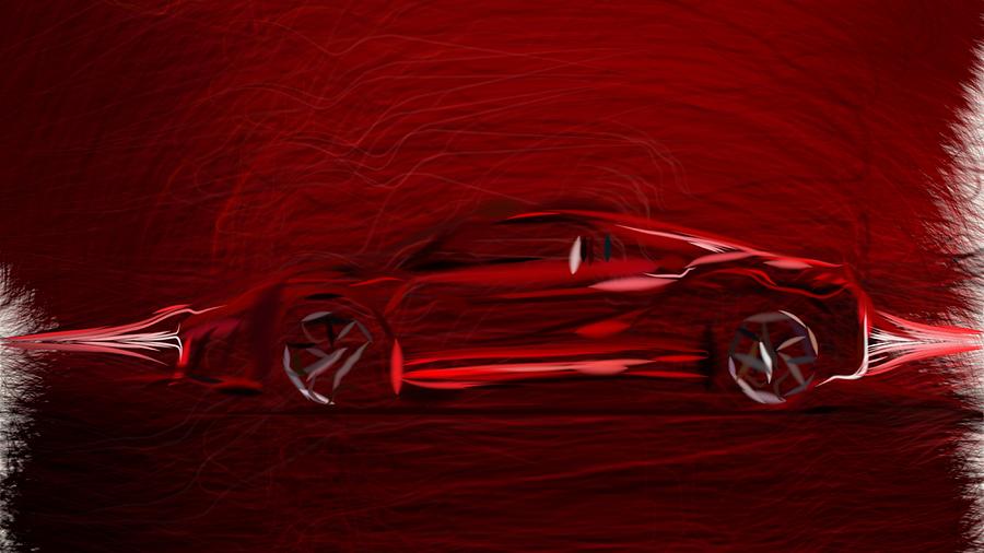 Acura NSX Draw #19 Digital Art by CarsToon Concept