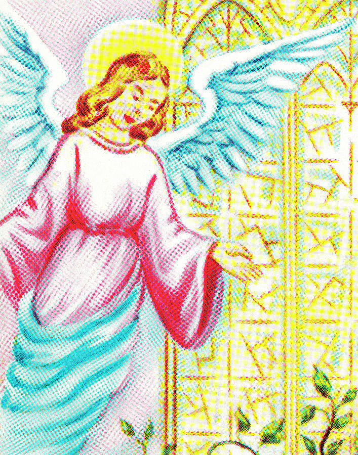 Christmas Drawing - Angel #19 by CSA Images