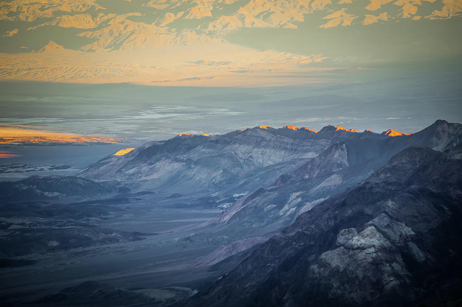 Beautiful Sunrise Over Mountain Layers Over Death Valley Nationa #19 Photograph by Alex Grichenko