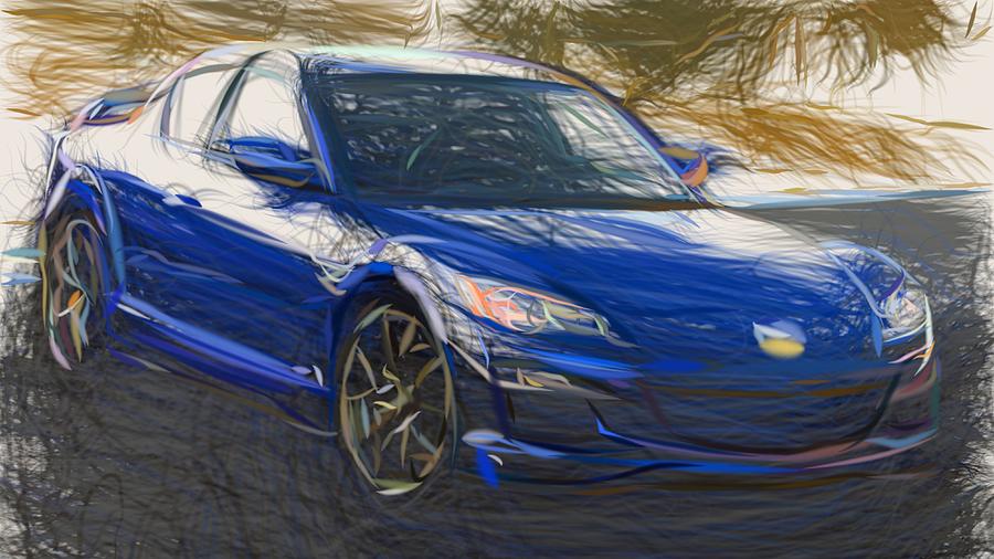 Mazda RX 8 Draw #19 Digital Art by CarsToon Concept - Fine Art America