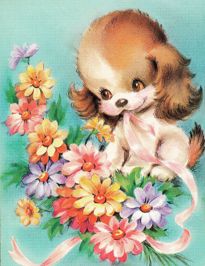 Daisy Drawing - Puppy #19 by CSA Images