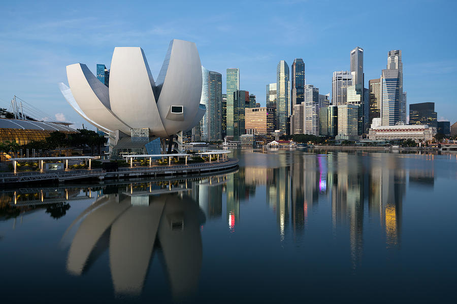 Architecture Photograph - Singapore Business District Skyline #19 by Prasit Rodphan