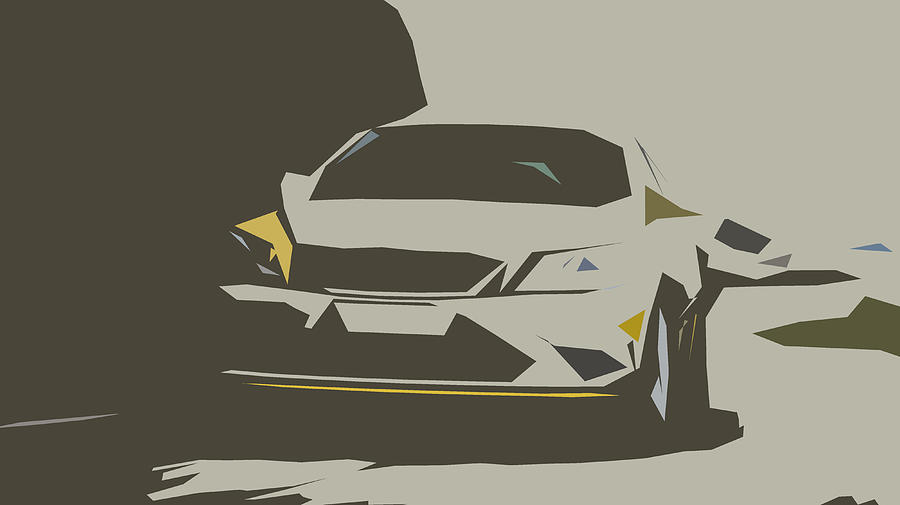 Skoda Octavia RS Abstract Design #19 Digital Art by CarsToon Concept