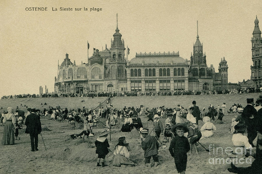 1900 Ostend Siesta on the Beach  Photograph by Heidi De Leeuw