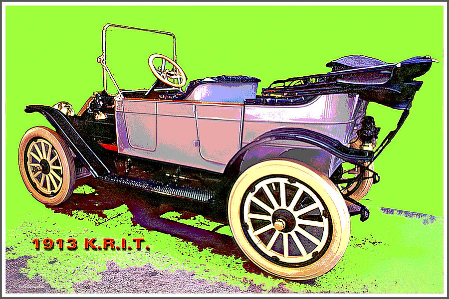 1913 K.R.I.T. Automobile, National Automobile Museum Digital Art by A Macarthur Gurmankin