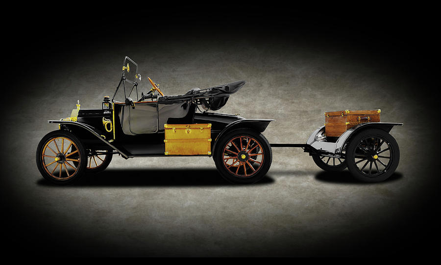 1914 Model T Ford Runabout Convertible  -  1914fordmodeltconvertibletexture149300 Photograph by Frank J Benz