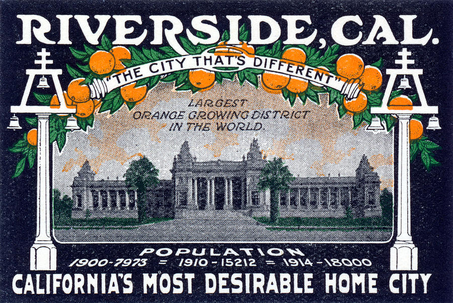 1914 Riverside California Painting by Historic Image