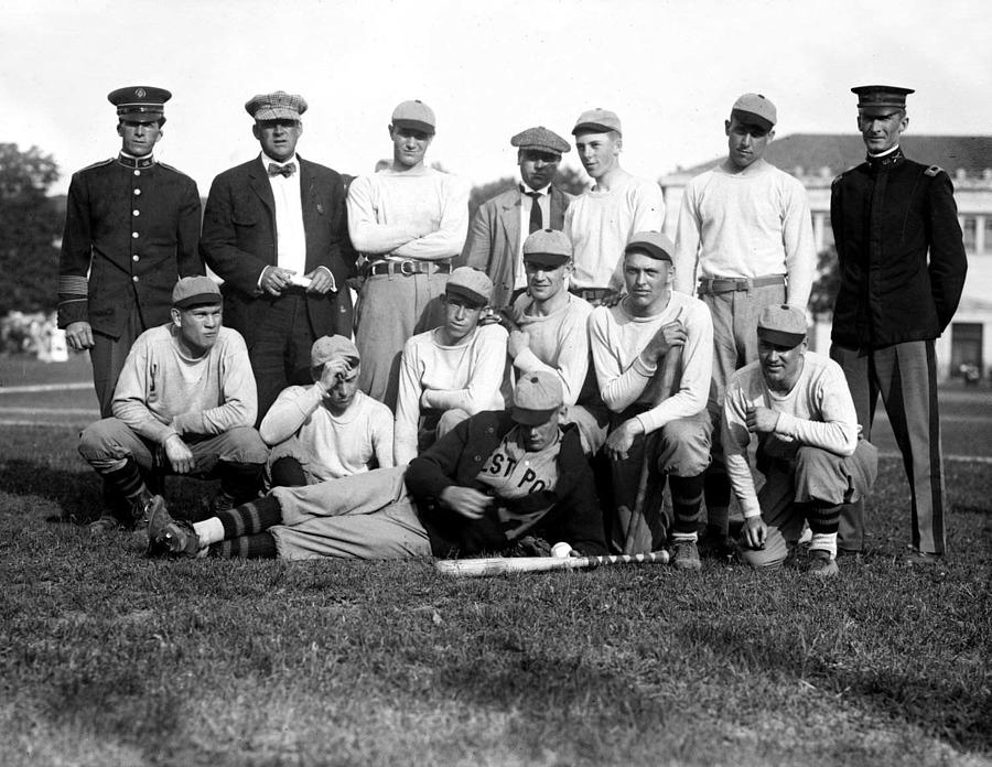 1914 West Point Baseball Team Vintage Painting
