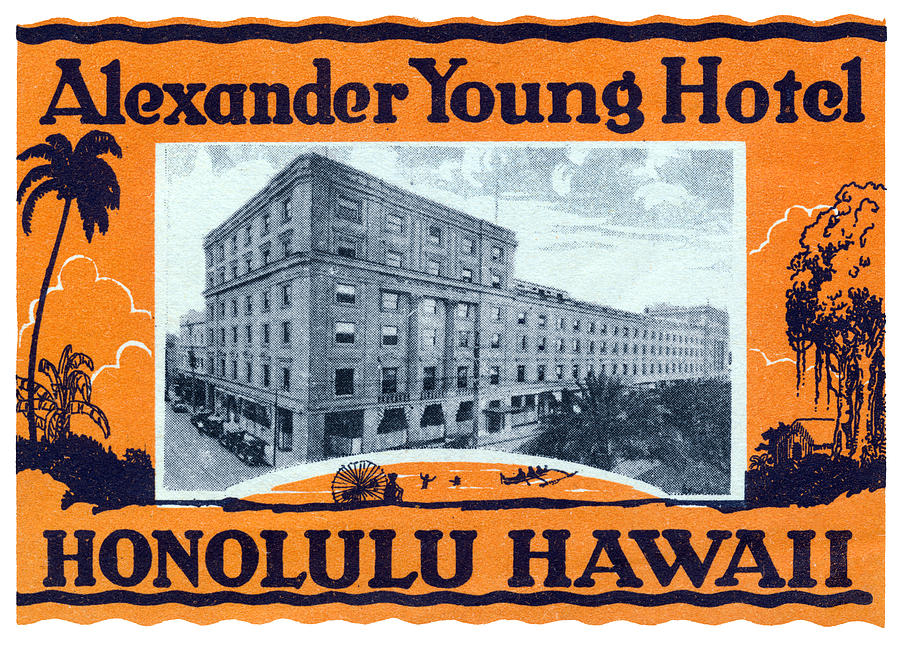 1915 Alexander Young Hotel Hawaii Painting by Historic Image