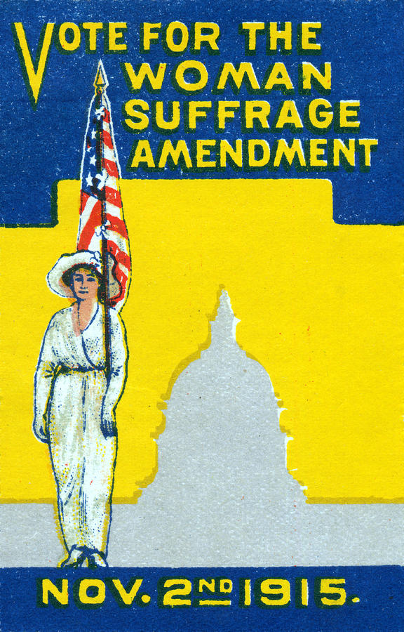 1915 Vote for Woman Suffrage Amedment Painting by Historic Image