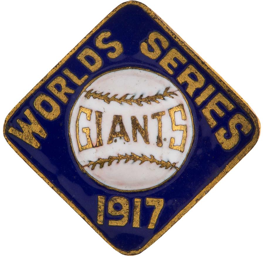 1917 World Series Press Pin New York Giants Painting by Celestial