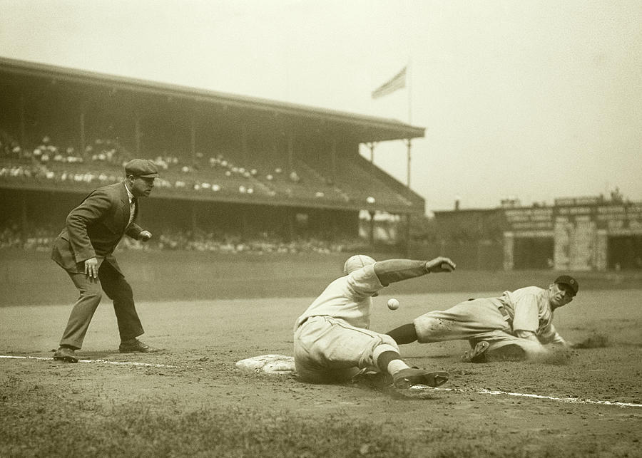1920s 1926 Baseball Player Sliding Safe Painting by Vintage Images - Fine  Art America