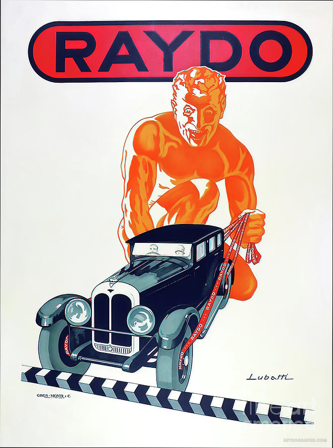 1920s Auburn Advertisement For Raydo Brake Lining Mixed Media by Retrographs