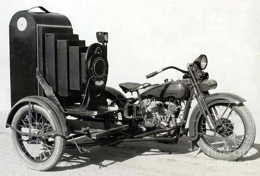 1920s Motorcycle Side Car With Camera Photograph by Retrographs