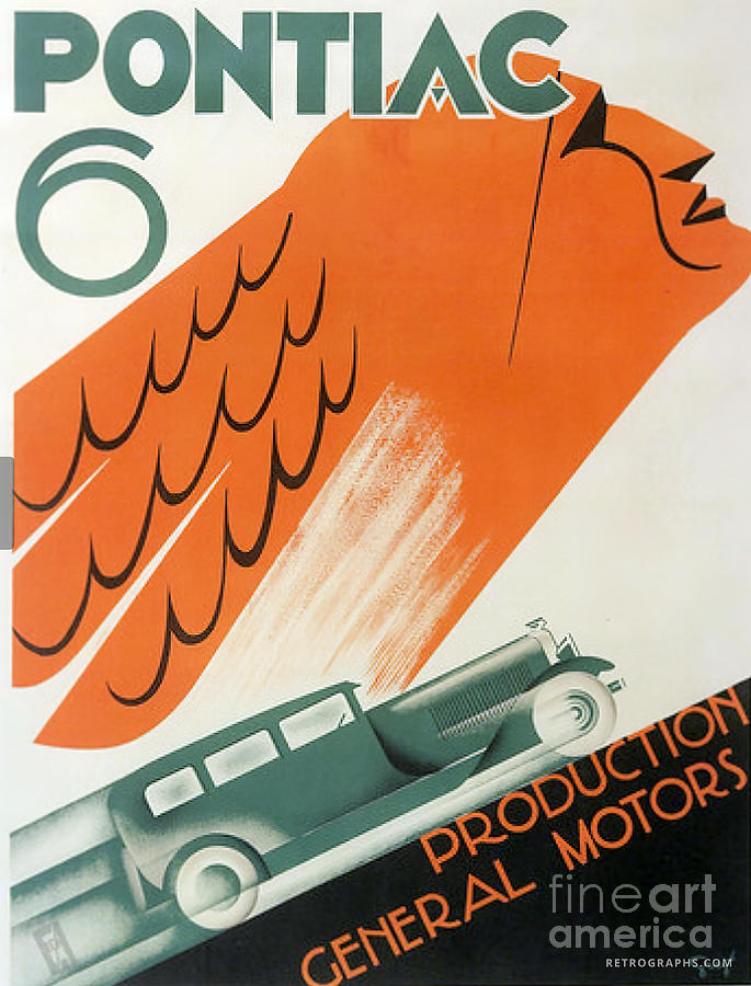 1920s Pontiac Six Advertisement Mixed Media by Retrographs