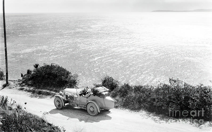 1920s Sports Roadster With Luggage On Seacoast Road Photograph by Retrographs