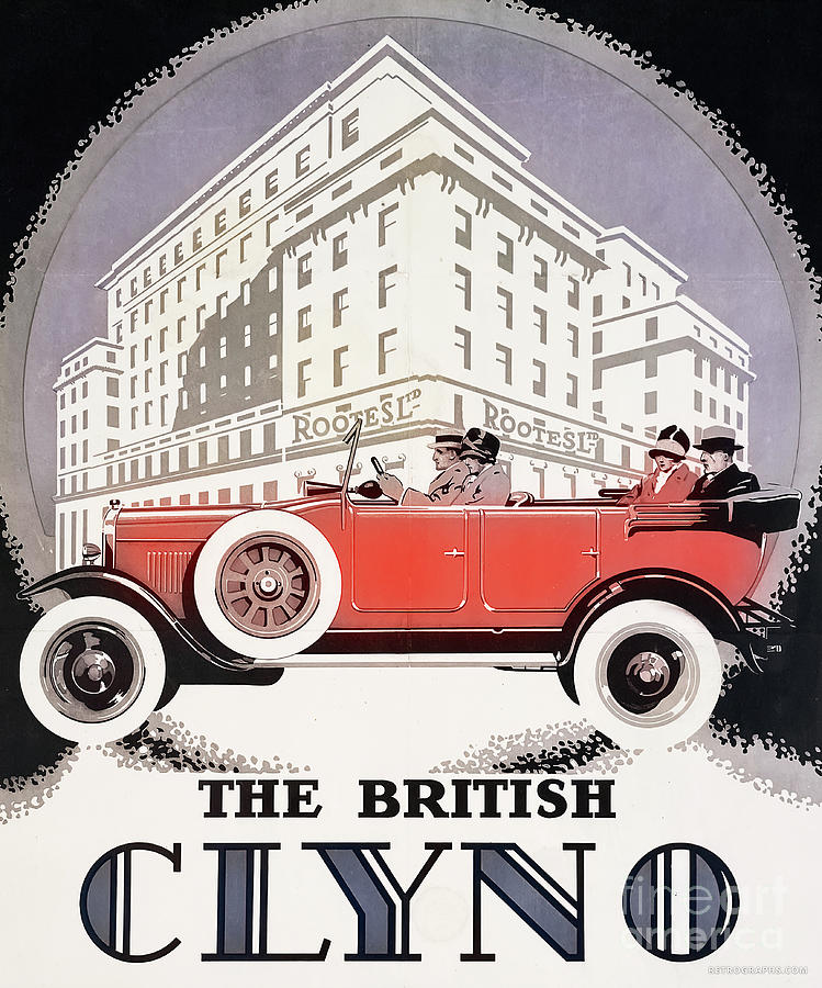 1920s The British Clyno Advertisement Mixed Media by Retrographs