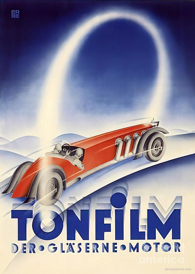 1920s Tonfilm Advertisement Featuring Mercedes Benz Ssk Mixed Media by Retrographs
