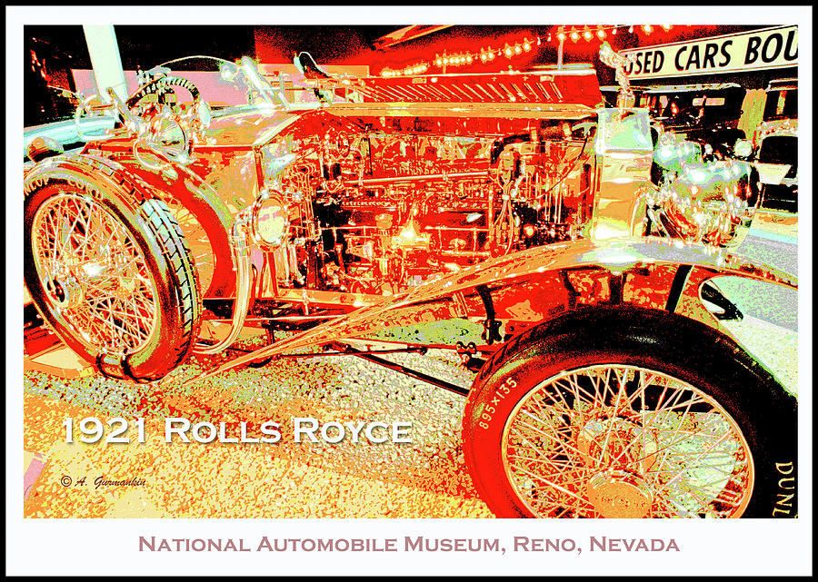 1921 Rolls Royce Classic Automobile Digital Art by A Macarthur Gurmankin