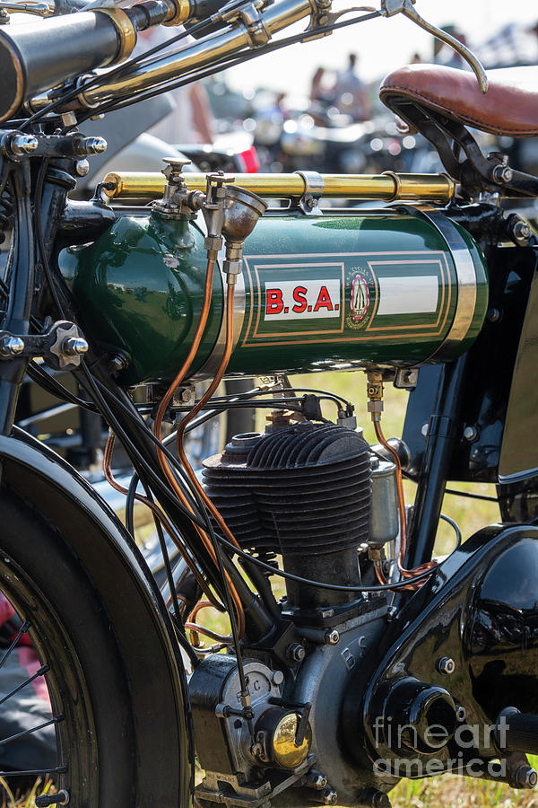 1925 BSA B25 Motorcycle Photograph by Tim Gainey