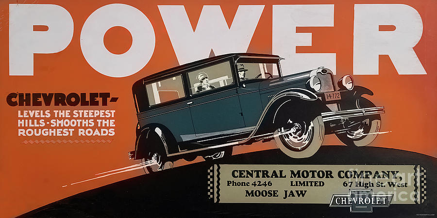 1928 Chevrolet Power Advertisement Mixed Media by Retrographs