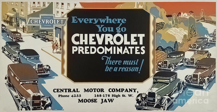1929 Chevrolet Predominates Advertisement Mixed Media by Retrographs