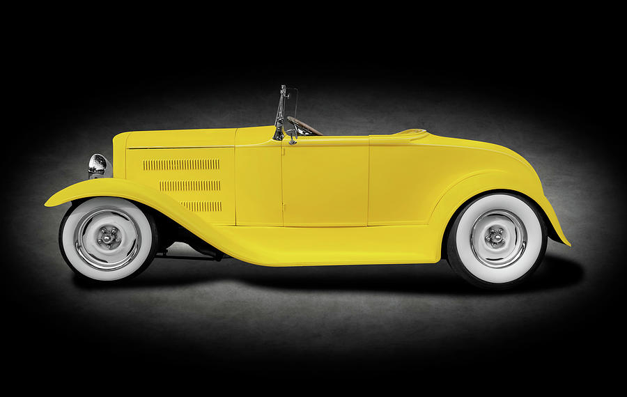 1930 Ford Roadster Convertible   -  1930fordroadstercvspottext186020 Photograph by Frank J Benz