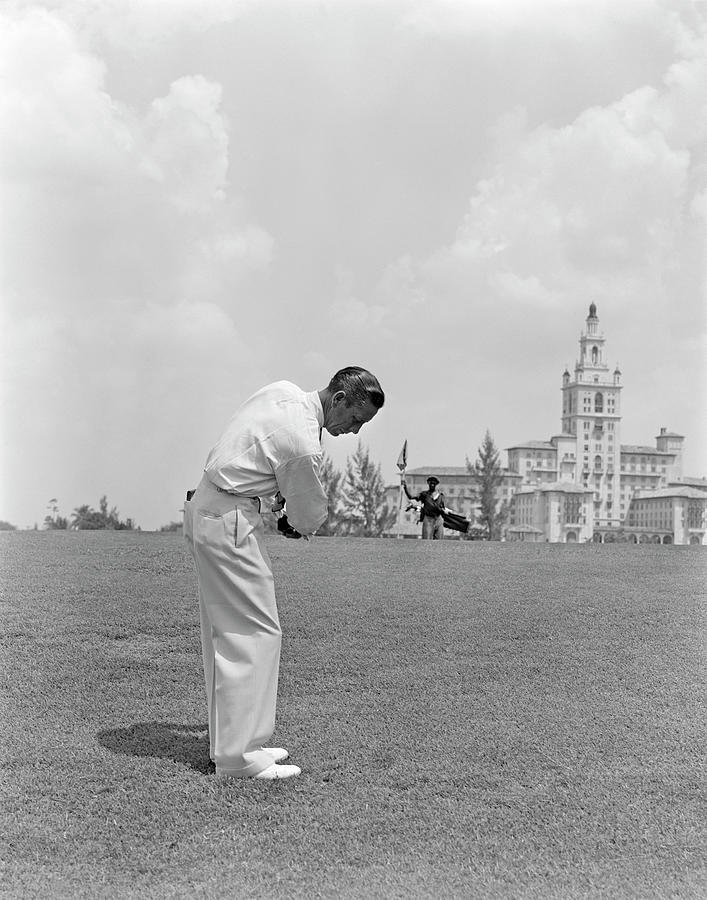 1930s 1940s Man Playing Golf Golfing Painting by Vintage Images 1930s 1940s Man Playing Golf Golfing Painting by Vintage Images