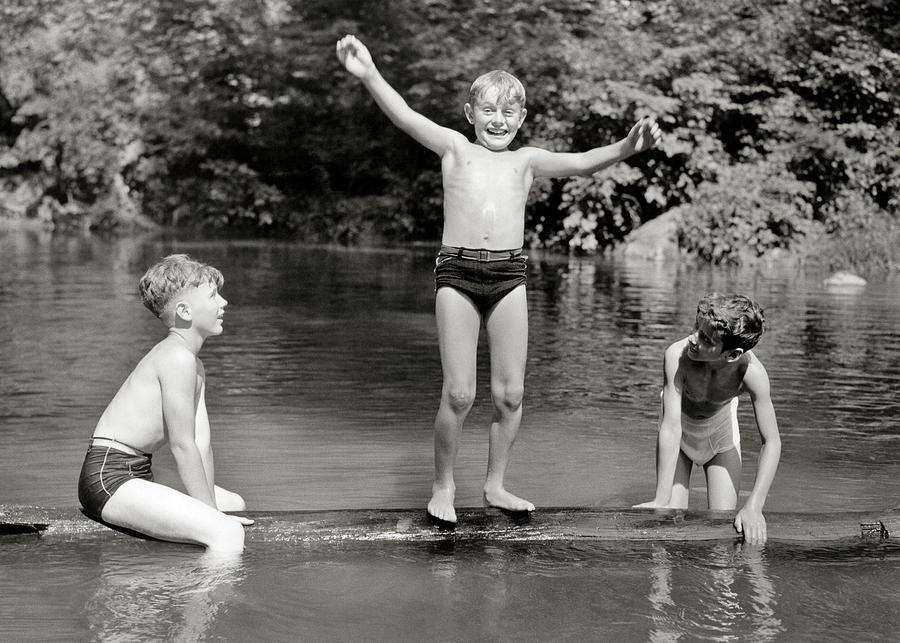 1930s 1940s Three Boys Friends Brothers Painting by Vintage Images 1930s 1940s Three Boys Friends Brothers Painting by Vintage Images