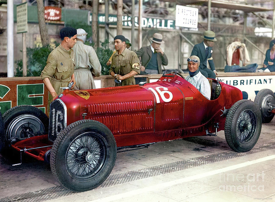 1930s Alfa Romeo 8c2300 Racer In Pits Photograph by Retrographs