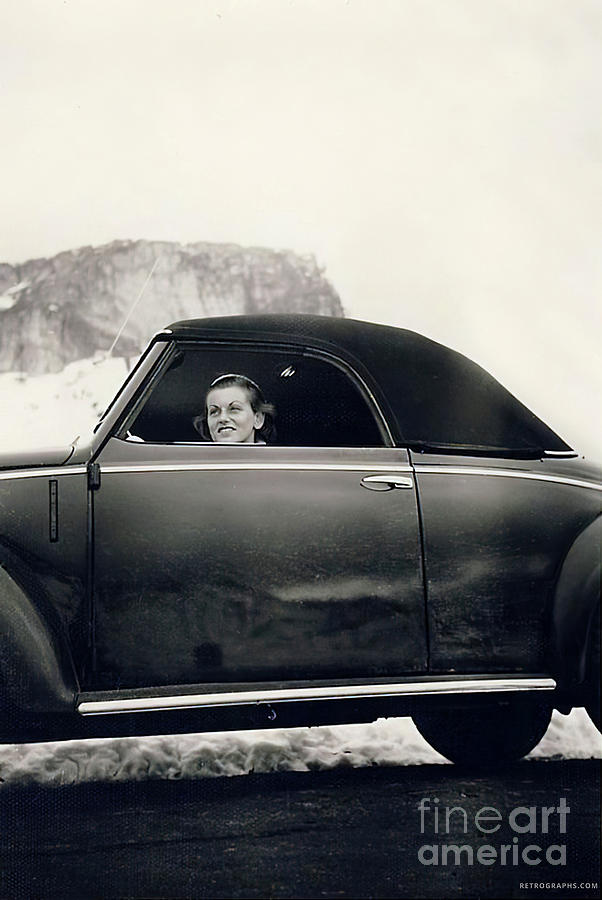 1930s German Vehicle With Woman Driver Photograph by Retrographs