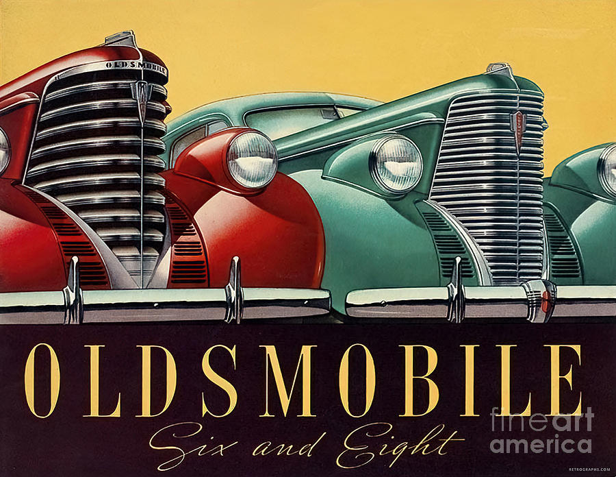 1930s Oldsmobile Six And Eight Advertisement Mixed Media by Retrographs
