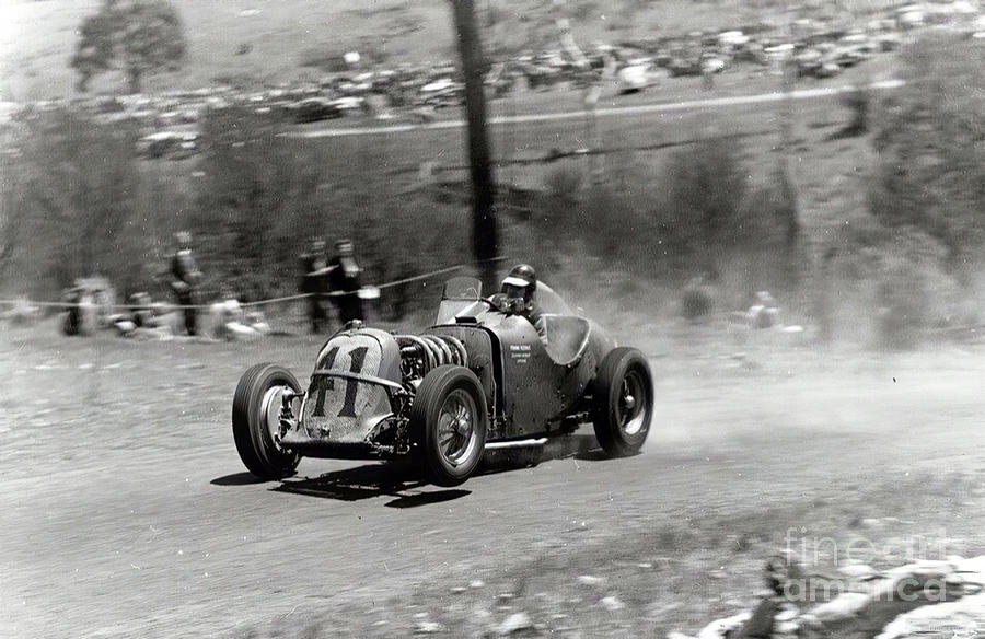 1930s Race Car At Hill Climb Photograph by Retrographs