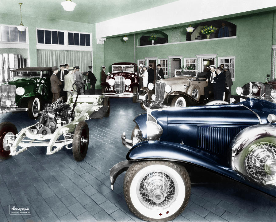 1931 Auburn Cord Duesenberg Showroom Photograph by Retrographs