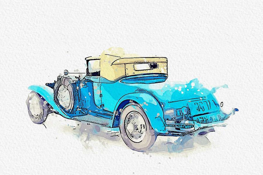 1931 Cord L-29 4 watercolor by Ahmet Asar Painting by Celestial Images