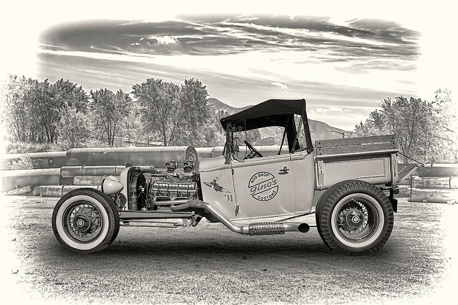 1931 Model A Ford Hot Rod Roadster Black And White Photograph by Nick ...