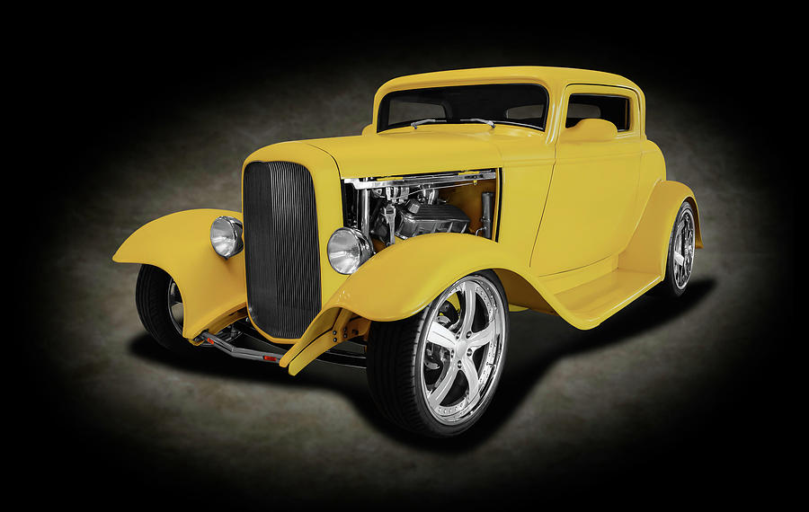 1932 Ford 3 Window Coupe  -  1932fordthreewindowcoupespttext142209 Photograph by Frank J Benz