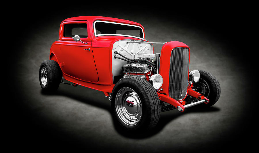 1932 Ford 3-Window Deuce Coupe  -  1932ford3windowcoupespttext138139 Photograph by Frank J Benz