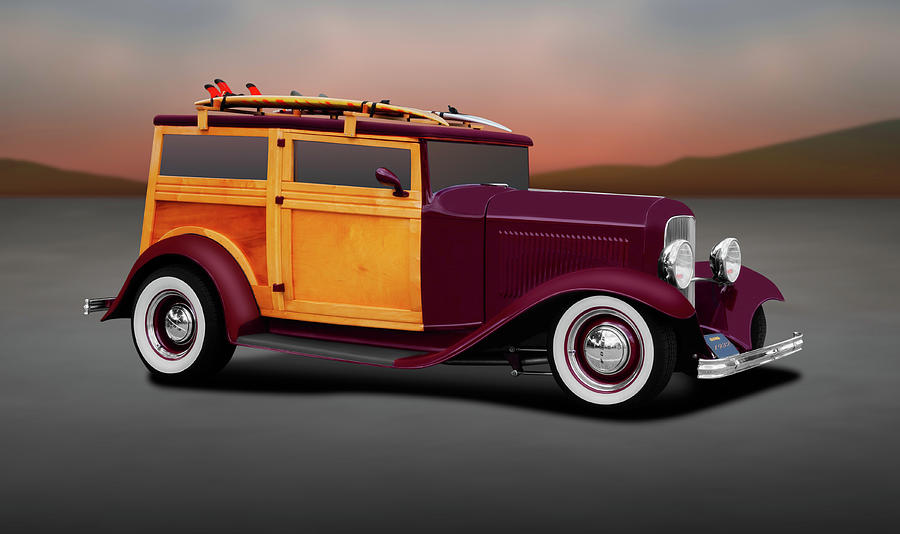 1932 Ford Woody Wagon - 1932fordwoodywagonmountains198250 Photograph by ...