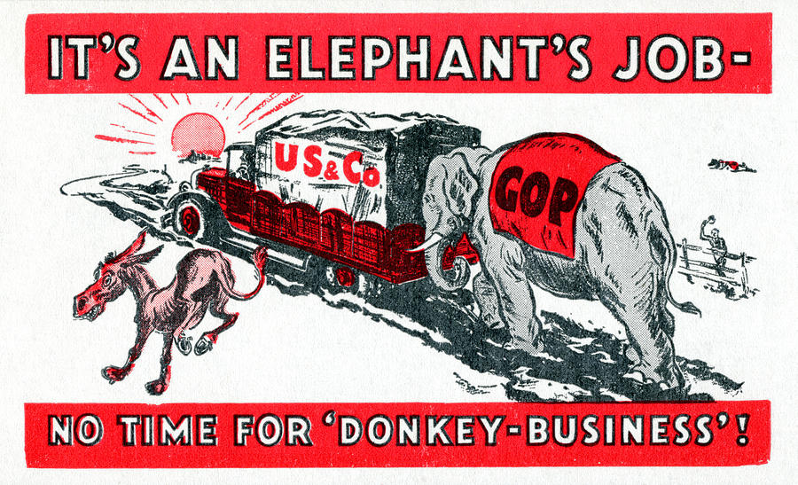 1932 Its An Elephants Job Painting by Historic Image