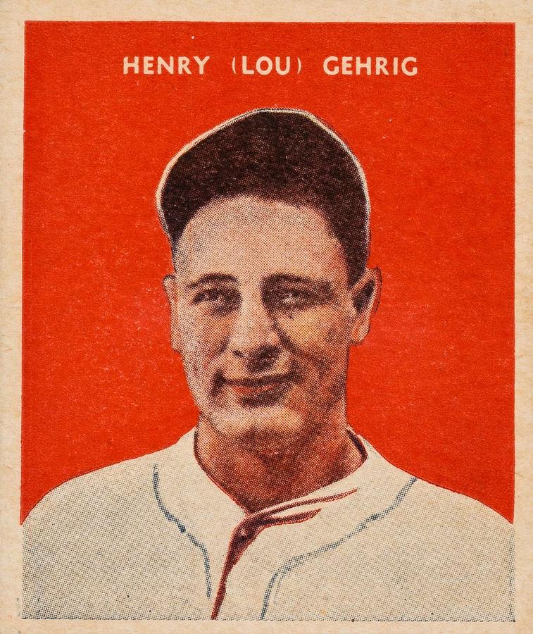 1932 U.S. Caramel Lou Gehrig Painting by Celestial Images