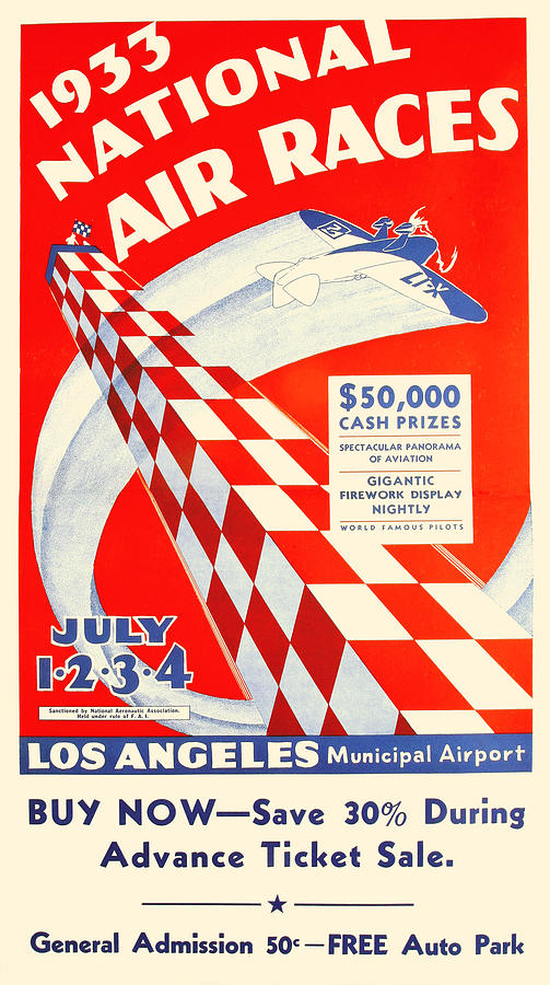 1933 National Air Races Painting by Unknown 1933 National Air Races Painting by Unknown