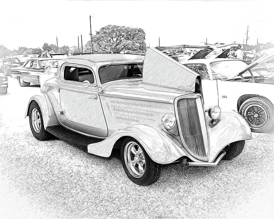 1934 Custom Street Rod Digital Art By Wayne Brumley Pixels